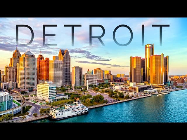 Detroit skyline, human interests haven