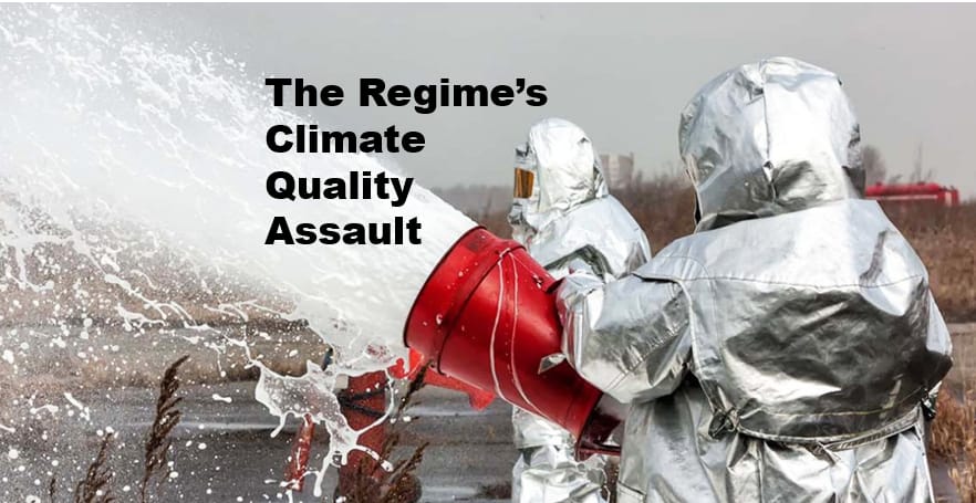 Climate Quality Under Assault by the USA War Machine -PFAS use depicted.